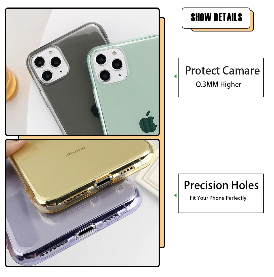 KJOEW чехол для телефона для iPhone 11 Pro Max X XS XR Xs Max transapent Мягкий ТПУ силиконовый чехол для iPhone 6 6s 7 8 Plus чехол s Capa