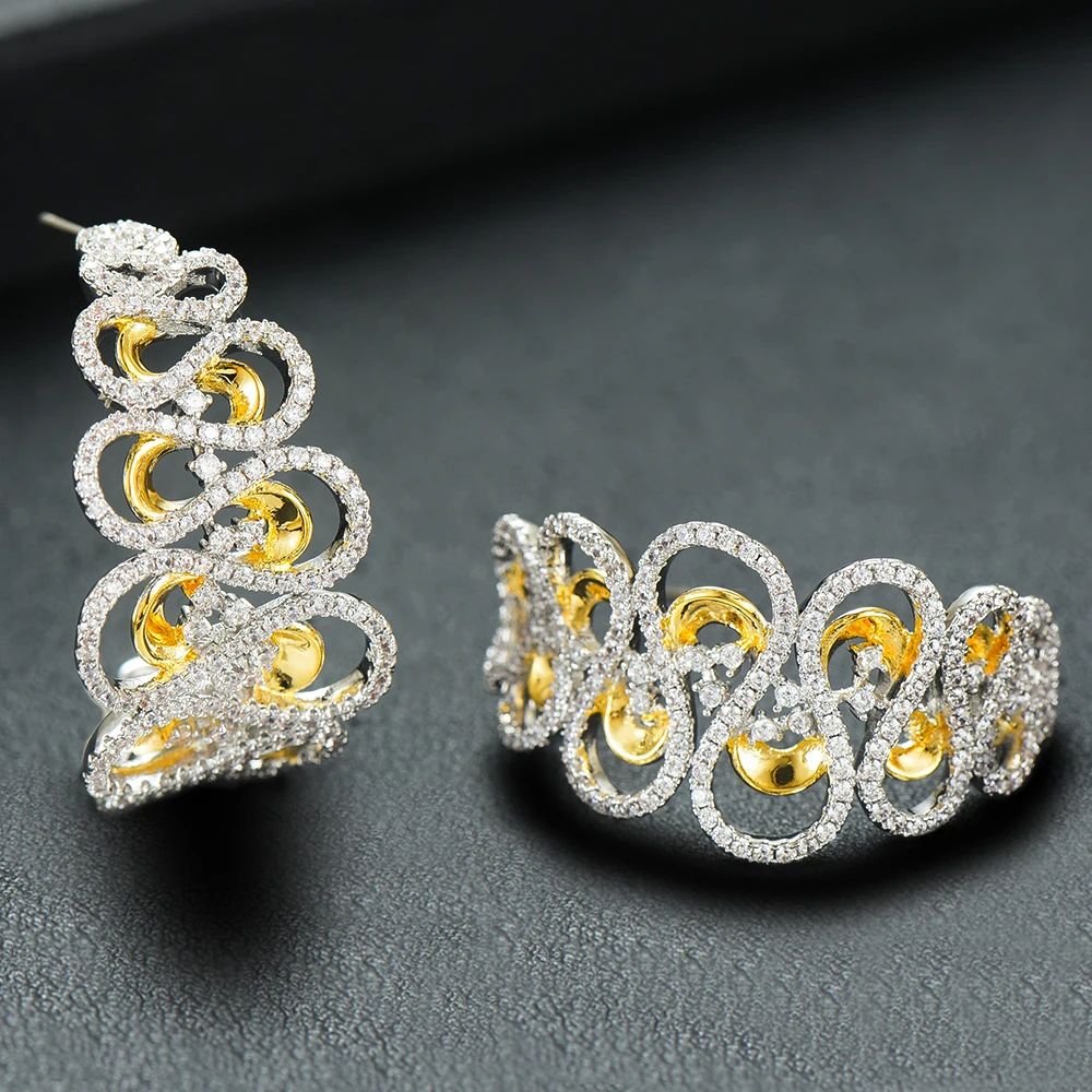 

GODKI Jimbora New Design Luxury Trendy Pendant Beads Earrings For Women Statement Bride Wedding Luxury Earrings Jewelry 2019