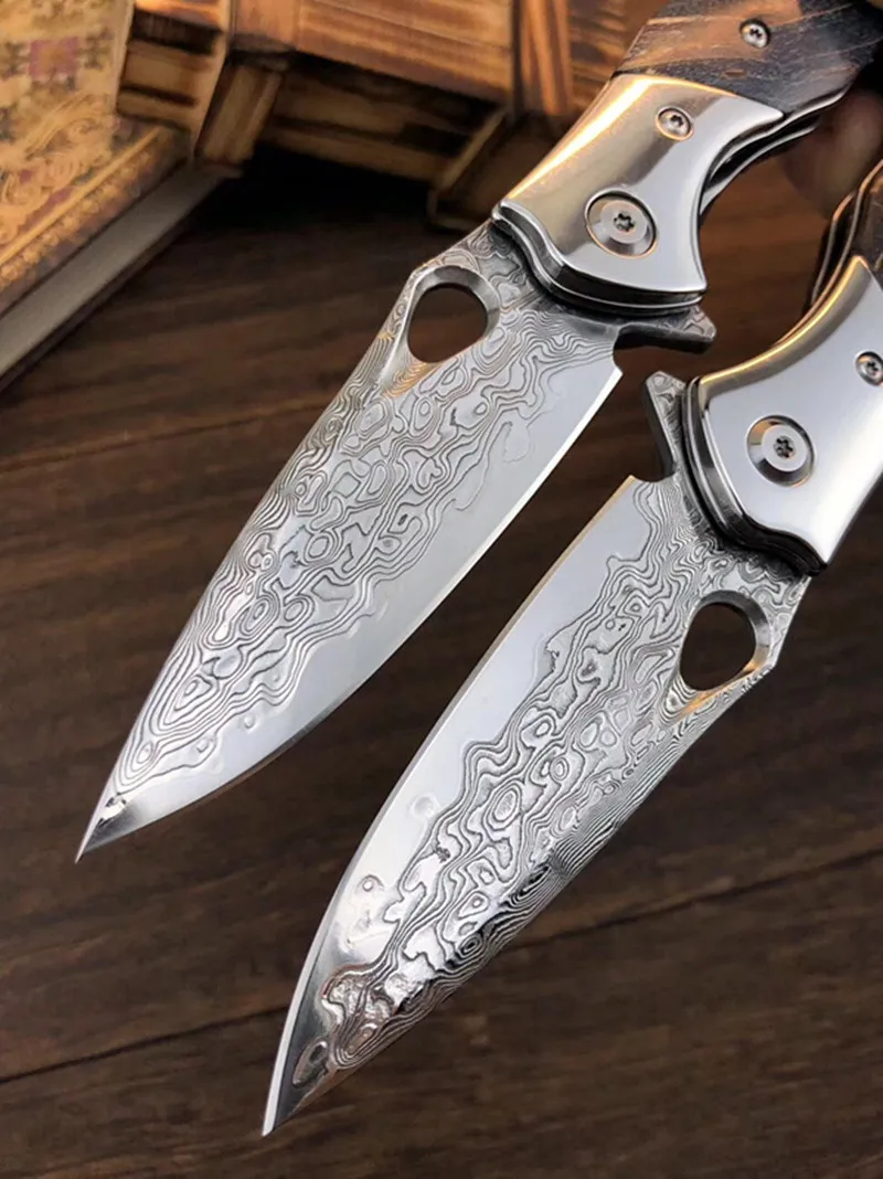 Тактический складной нож для кемпинга из дамасской стали 304 стальная головка/VG10