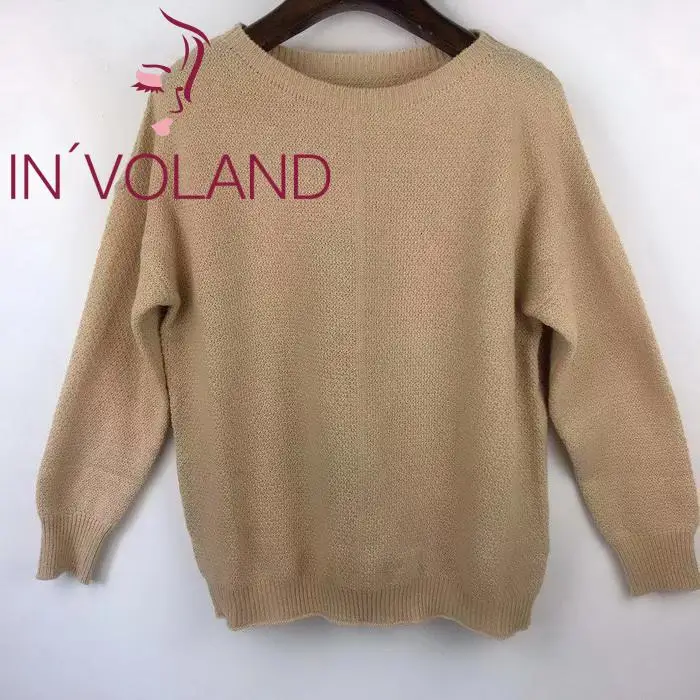 Женские Повседневные свитера размера плюс Осень-зима v-образный вырез длинный