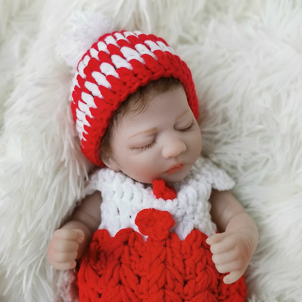 10inch Full Silicone Reborn Baby Dolls Alive Lifelike Boutique Mini Doll Bebes Babies Toys Bath Playmate Gift | Игрушки и хобби