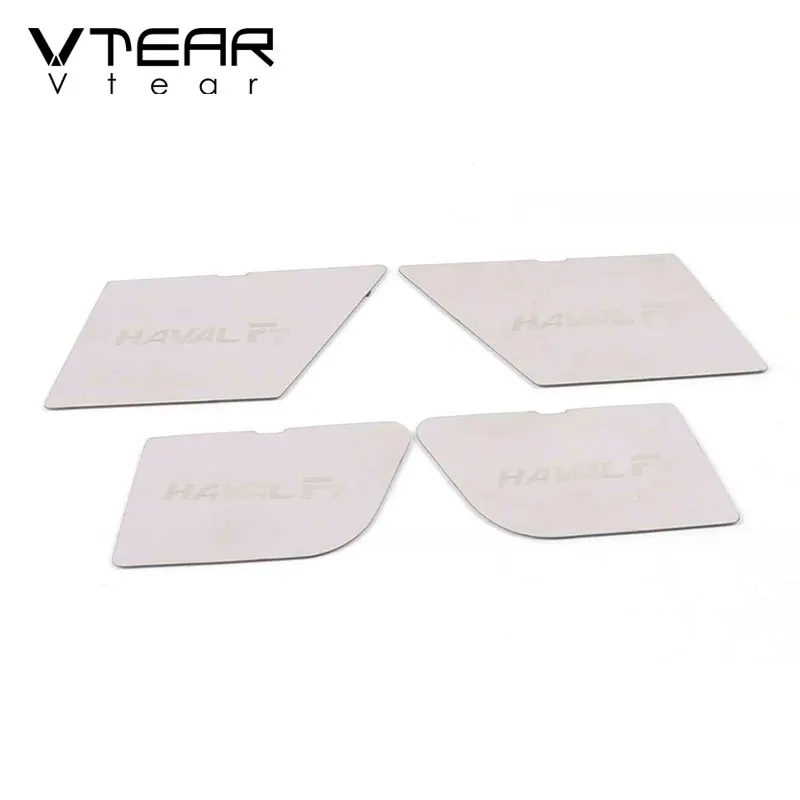 

Внутренние ручки двери автомобиля Vtear, наклейки на пленку для чаши, защита тела, внутренние декоративные аксессуары из нержавеющей стали для Haval F7 F7X