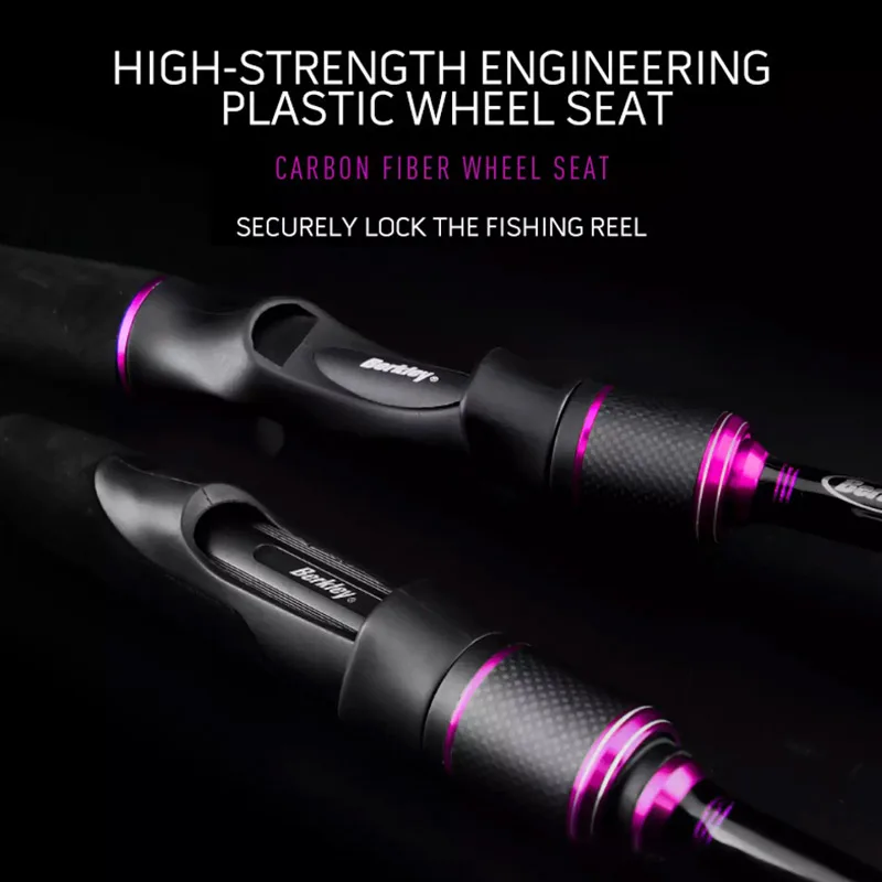 Berkley Carbon Casting Fishing Rod Two Tips 1.68m 1.83m 2.43m UL M Power Carbon Fiber Weaving Soft Fast Baitcasting Fishing Rod enlarge