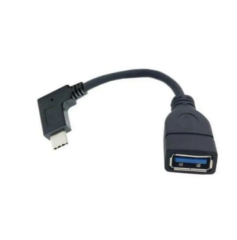 

90 Degree Angled USB-C USB 3.1 Type C Male to USB 3.0 Female OTG Data Cable