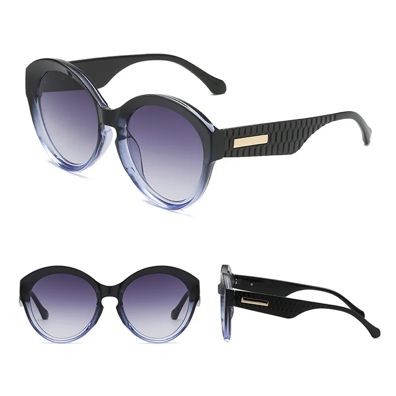 Круглые рисовые солнцезащитные очки для ногтей уличная съемка круглые лица