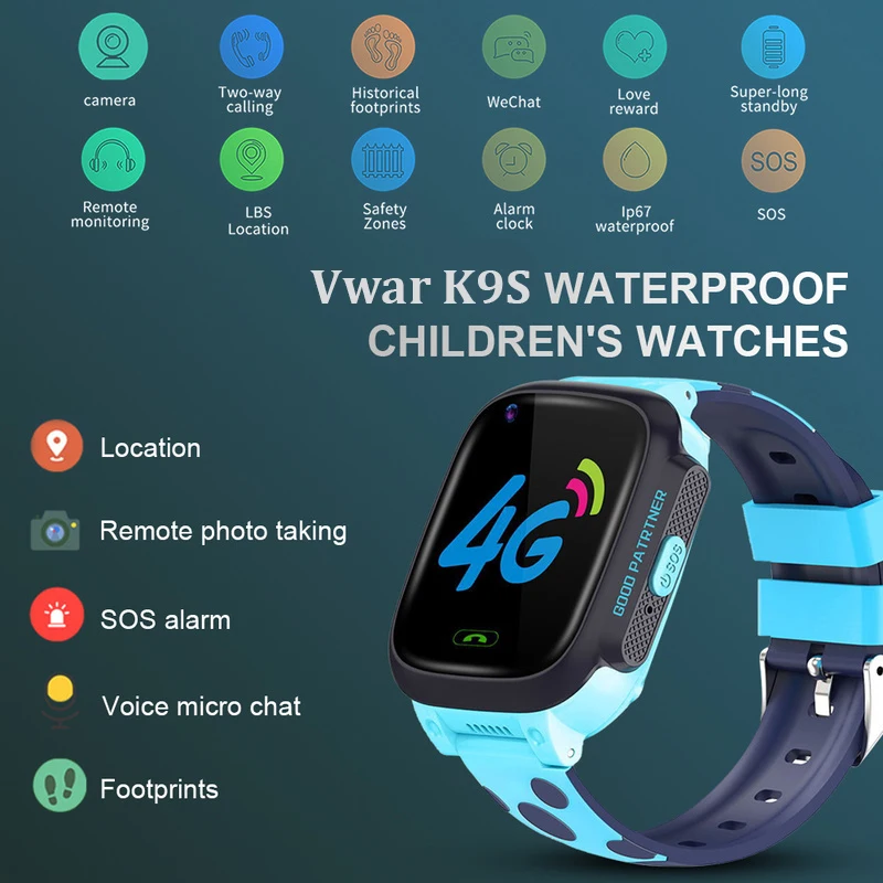 Детские умные часы, 4G, gps, Wi-Fi, отслеживание видеозвонок, водонепроницаемые, SOS, голосовой чат, детские часы, уход за ребенком, мальчик, девочка, умные часы