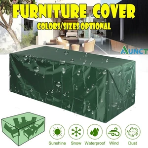 17 sizes waterproof outdoor patio garden furniture covers 210d rain snow chair covers sofa table chair dust proof cover green free global shipping