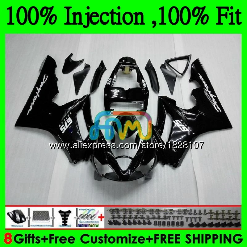 

Glossy black OEM Body For Triumph Daytona 675 02 03 04 05 06 07 08 76BS.1 Daytona675 2002 2003 2004 2005 2006 2007 2008 Fairing