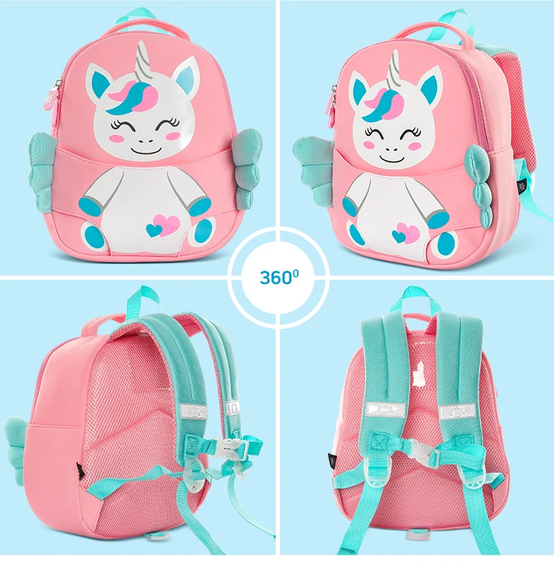 Cocomilo бренд 3D мультфильм животных детей школьный детский сад рюкзаки дизайн девочек мальчиков Дети неопрен школьные сумки