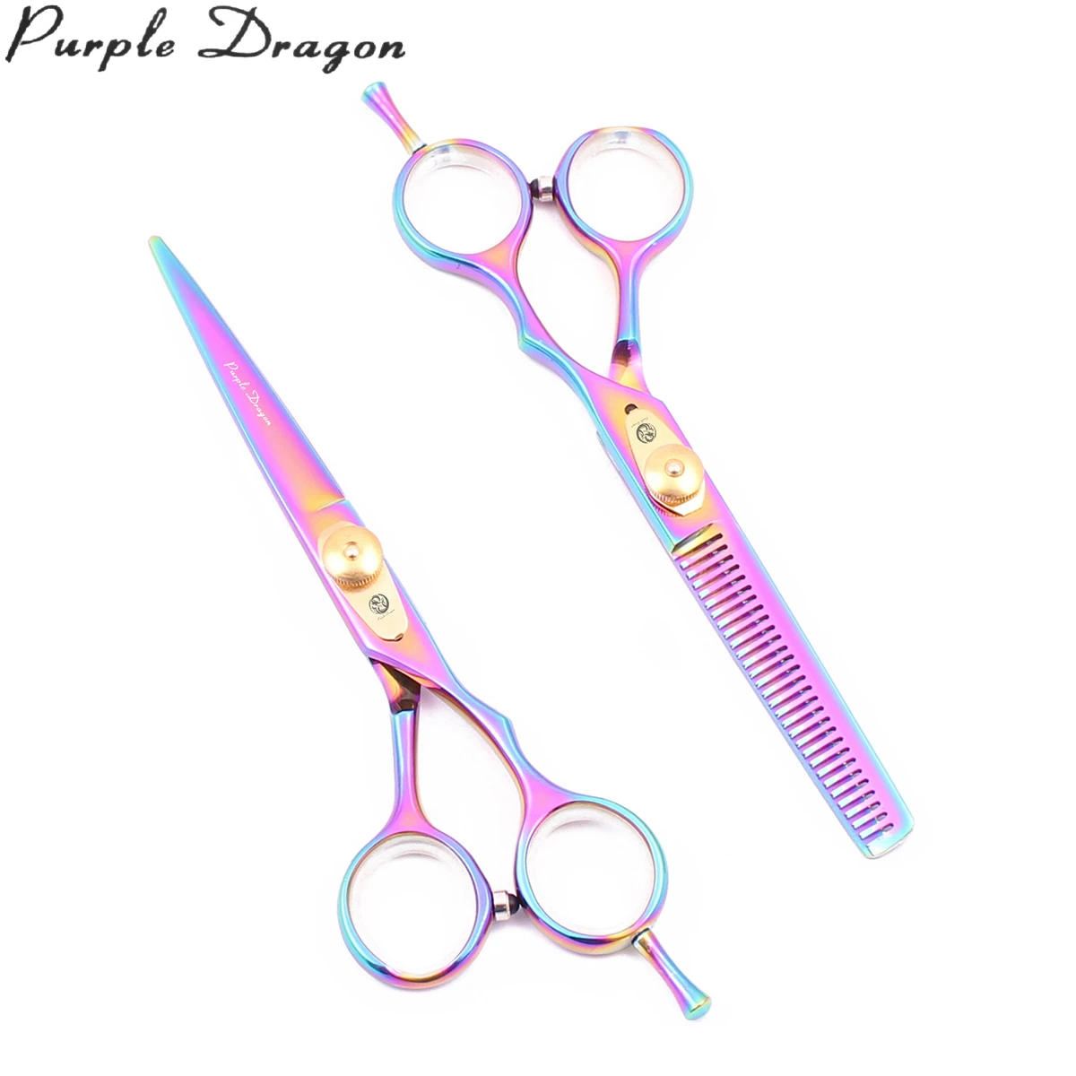 Филировочные ножницы фиолетовый дракон 5 дюймов японская сталь для стрижки волос