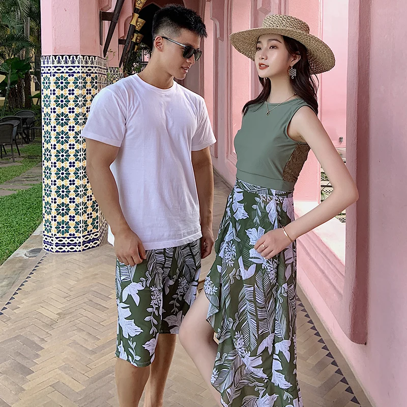 

Striped couples swimwear fashionable beachwear