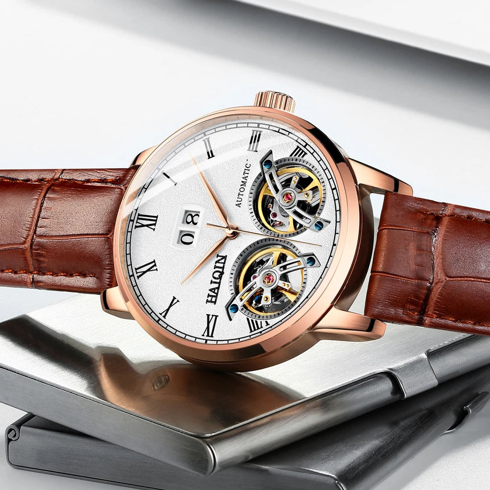 HAIQIN 2019 модные мужские часы Топ бренд Роскошные автоматические для мужчин