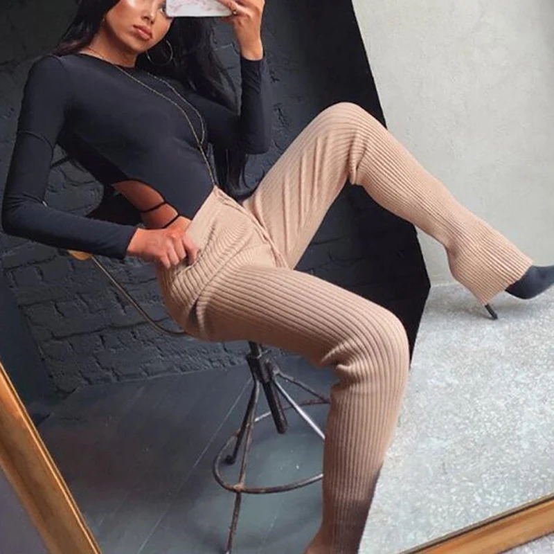 

Bodycon Sexy Neon Orange Bodysuits Women Autumn 2021 Long Sleeve Solid Winter Basic Body Suit Female O Neck Black