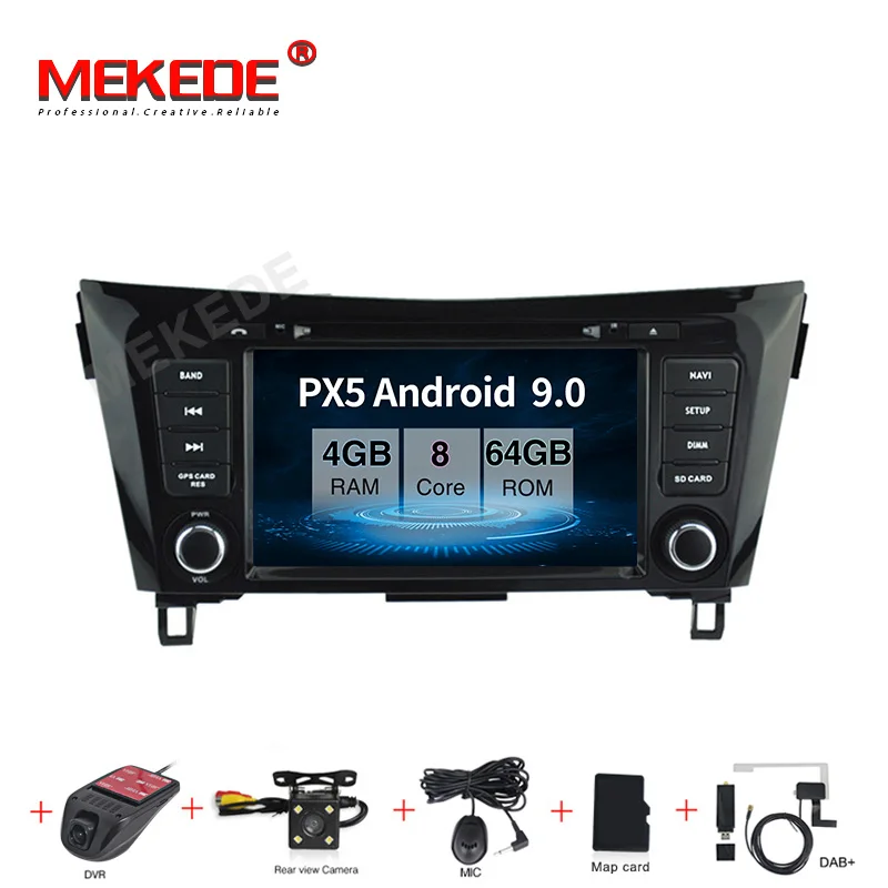 64G camera DVR DAB MEKEDE 8core 4G ram 64G rom HD экран автомобиля радио Android9.0 для Nissan qashqai X-Trail- gps навигатор dvd плеер - Цвет: 64G camera DVR DAB