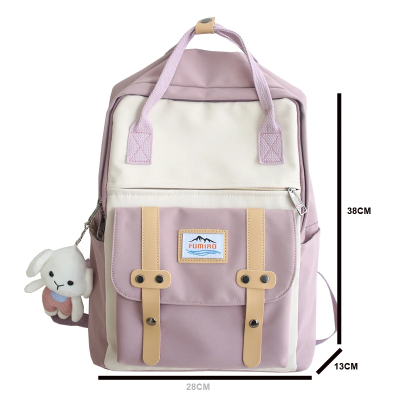 

2021 New Fashion Backpack Nylon Women Backpack Double Shoulder Bag New School Bag For Teenager Girls School Backapck Female
