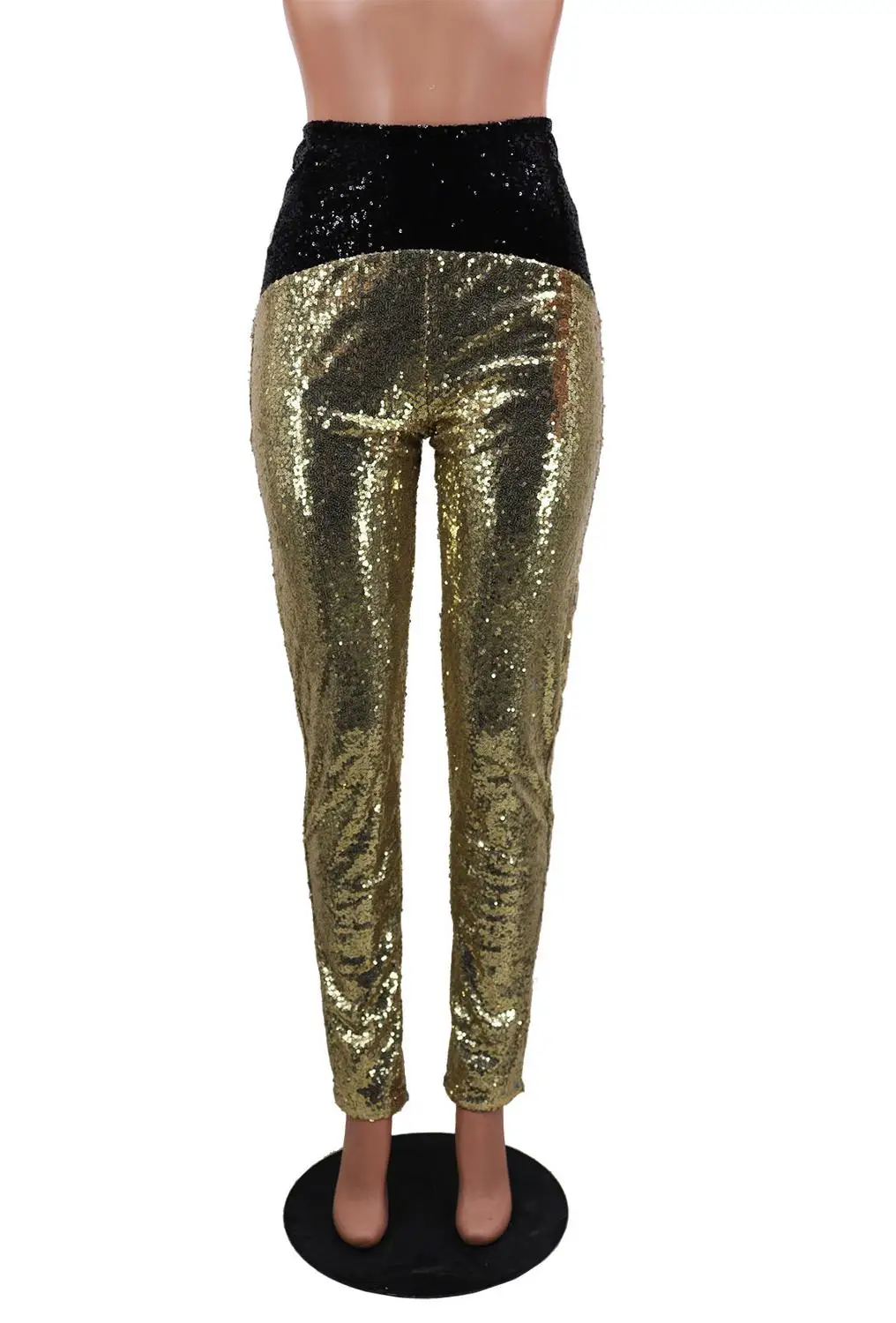 New Autumn Winter Women Fashion Pants Sequined High Waist Trousers Casual Street Elastic Pencil Leggings GL8225 | Женская одежда