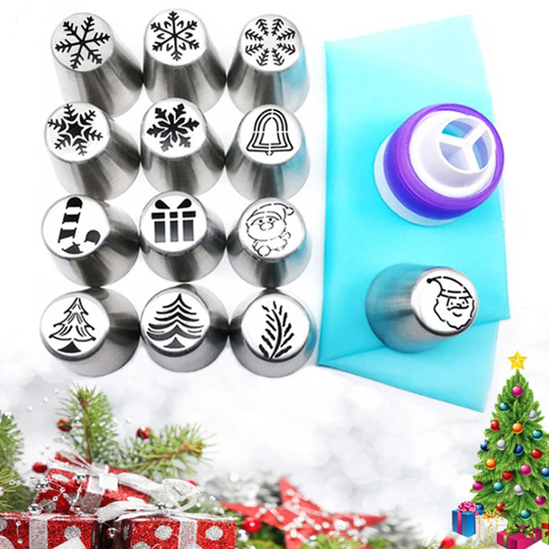 

Набор инструментов для украшения торта, 15 шт., кондитерские насадки, Набор кондитерских мешков, формы для крема, кондитерские формы, кухонны...