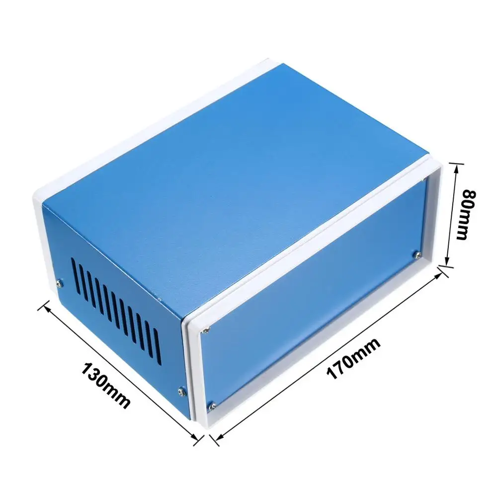 

Uxcell Waterproof Enclosure Box Cover Electronic Project DIY Outdoor Junction Box Housing Electronic Iron Enclosure Case Blue