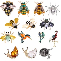 bee beetle crab ants snail bird brooches scorpion rhinestone vintage animal jewelry accessories brooch