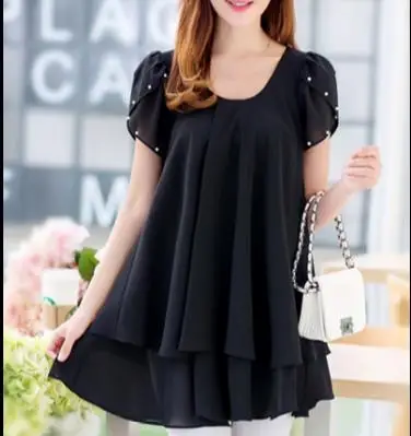 Летняя женская одежда Tops 2019 Новое кимоно поддельные две части шифоновая блуза с