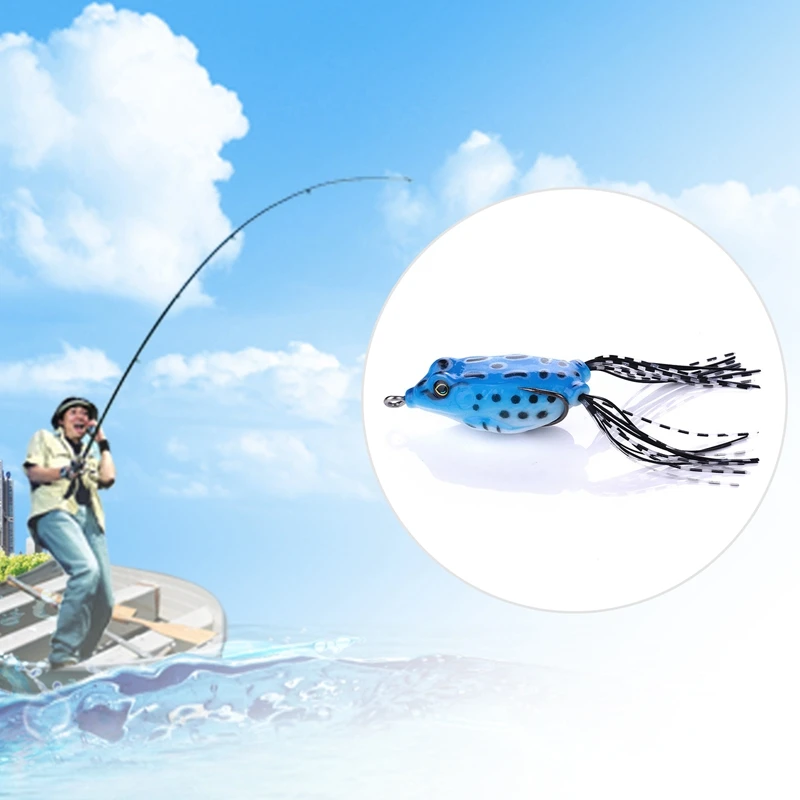 

1 PC 5.5 cm/10g Lifelike Soft Small Jump Frog Engaging Bait Silicone Bait for Crap Fishing Gear Crankbaits 5 Colors Dropshipping