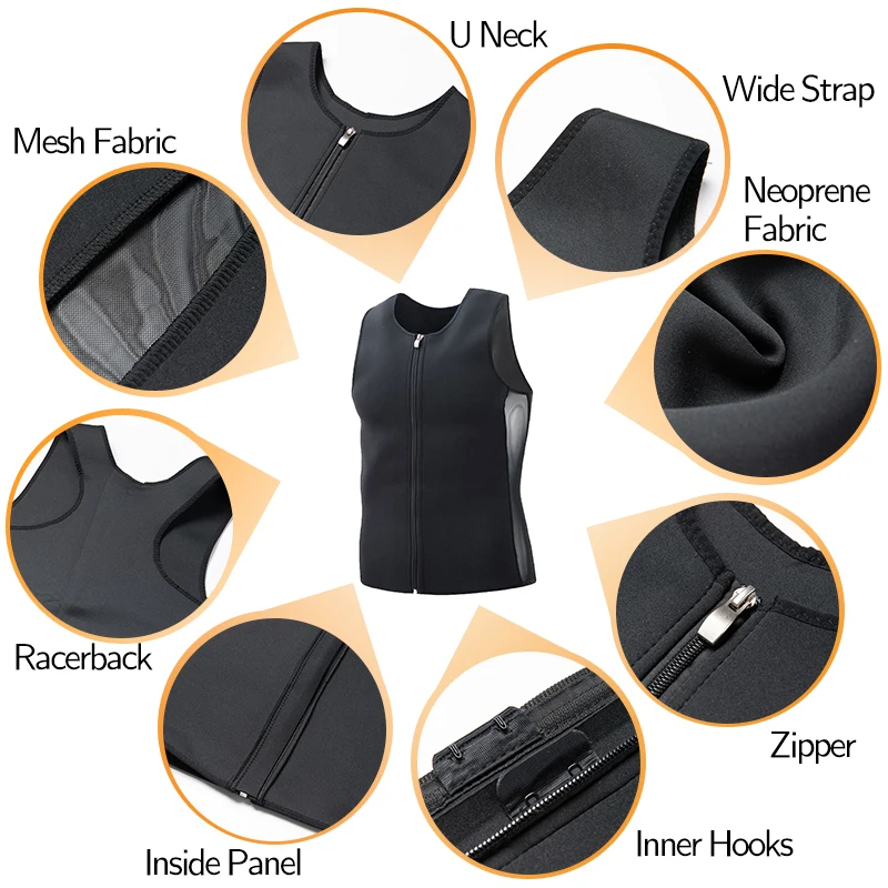 Мужская компрессионная майка для похудения похудения|Беговые жилеты| |