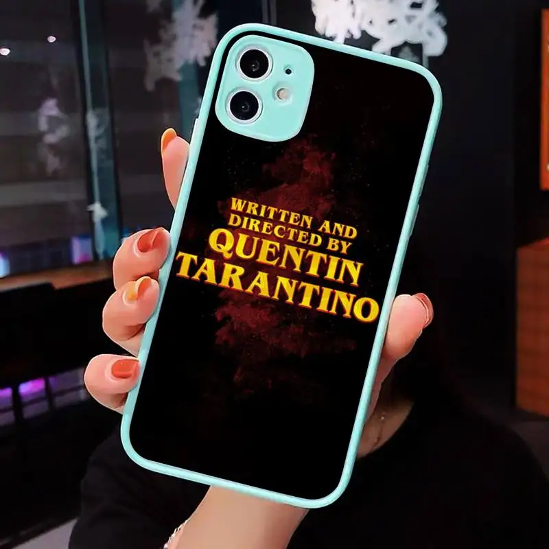 

Written and Directed by Quentin Phone Cases Matte transparent For blue iPhone 12 Mini 11 Pro XR XS Max 7 8 Plus X Back Cover