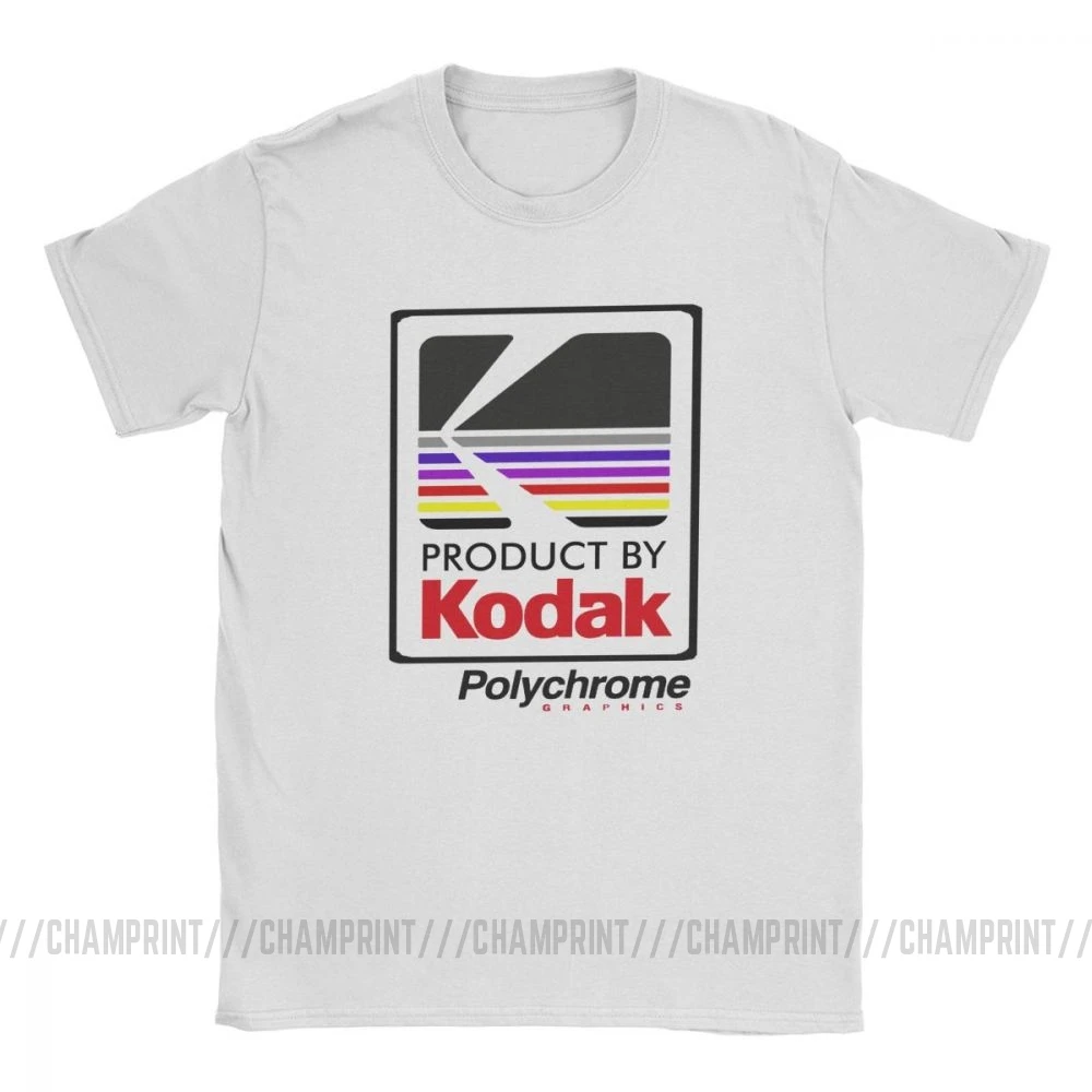 Мужская футболка с коротким рукавом Kodak Классическая из 100% хлопка круглым