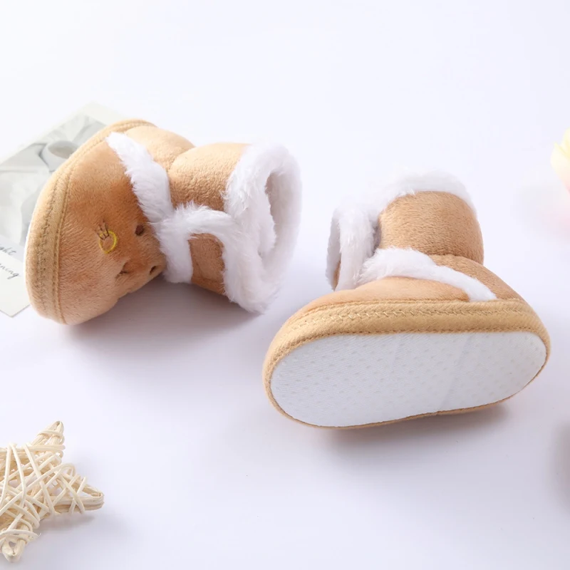 Детские осенне-зимние сапоги Теплая обувь для маленьких девочек Зимняя Милая