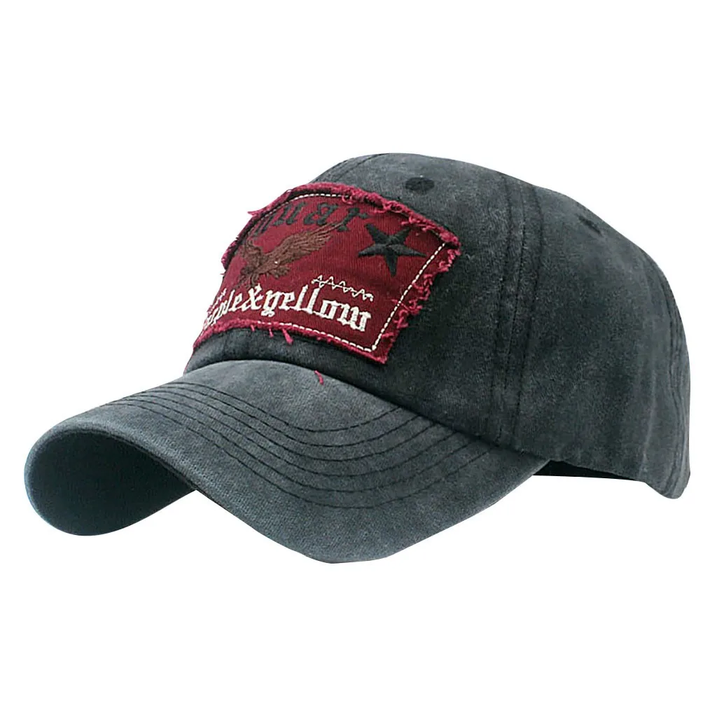 Винтажная Кепка в стиле ретро из джинсовой ткани с буквенным принтом бейсбольная