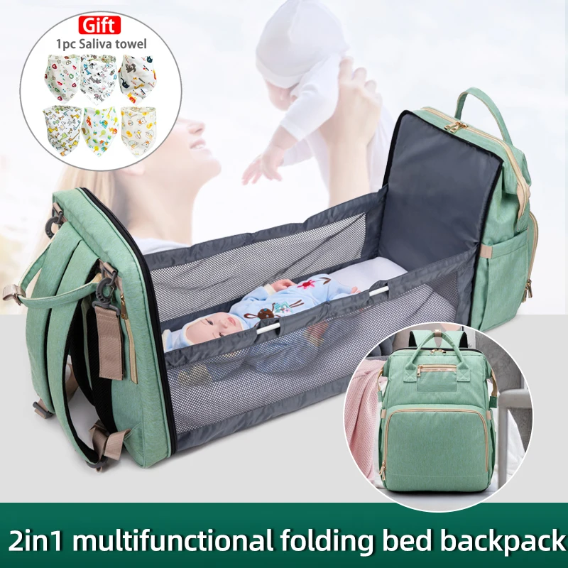 

Многофункциональный рюкзак для подгузников, дорожная портативная вместительная сумка на плечо для мам, Складные Водонепроницаемые стильн...