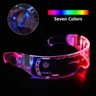 СВЕТОДИОДНЫЕ светящиеся очки, футуристические электронные очки с козырьком, очки с подсветкой для Хэллоуина, фестиваля, представлений
