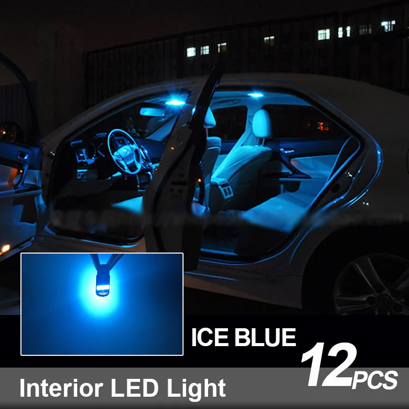 

12pcs White Canbus Error Free Car LED Bulbs Interior Lights Kit For Ford Mondeo MK4 MK IV Dome Reading Light Vanity Mirror Lamp