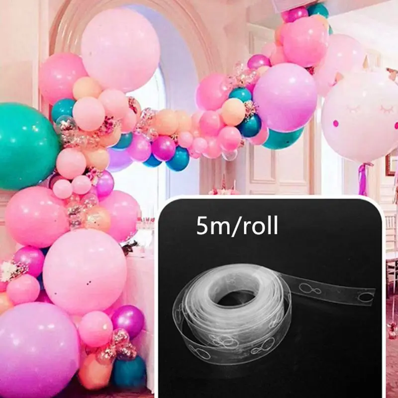 

Balloon Accessories Pump 5M Balloon Chain Balloons Stick Arch Balloon Chain Seal Clip Wedding Birthday Party Supply Decoration