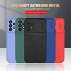 Кожаный мягкий чехол lychee patten для Samsung A72 5G A52 A32 A22 A12 A02 A51 A71 A31 A11 A 20 30 10S защитный чехол с нажимной камерой