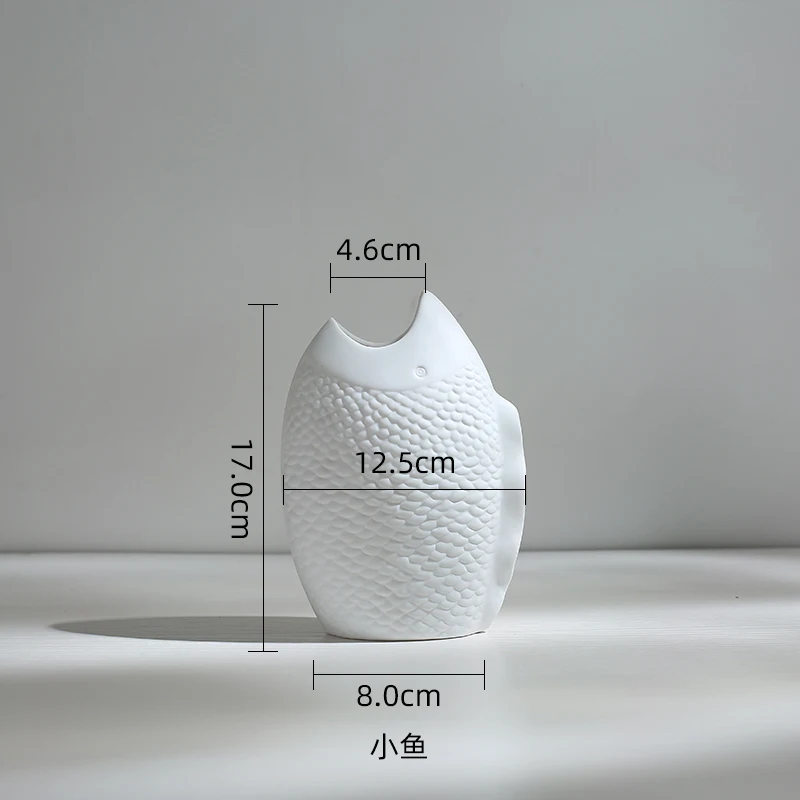 

Ceramic Creative Vase Living Room Modern White Ornaments Flower Arrangement Container Vaso De Planta Interior Decoration EF50FP