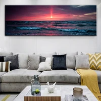beautiful sunset seascape canvas paintings for bed room posters and prints pop art wall pictures cuadros wall art decoration