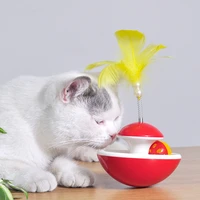 pet cat toy tumbler fairy feather bells funny cats stick bell ball spring interesting cat toys interactive pet supplies