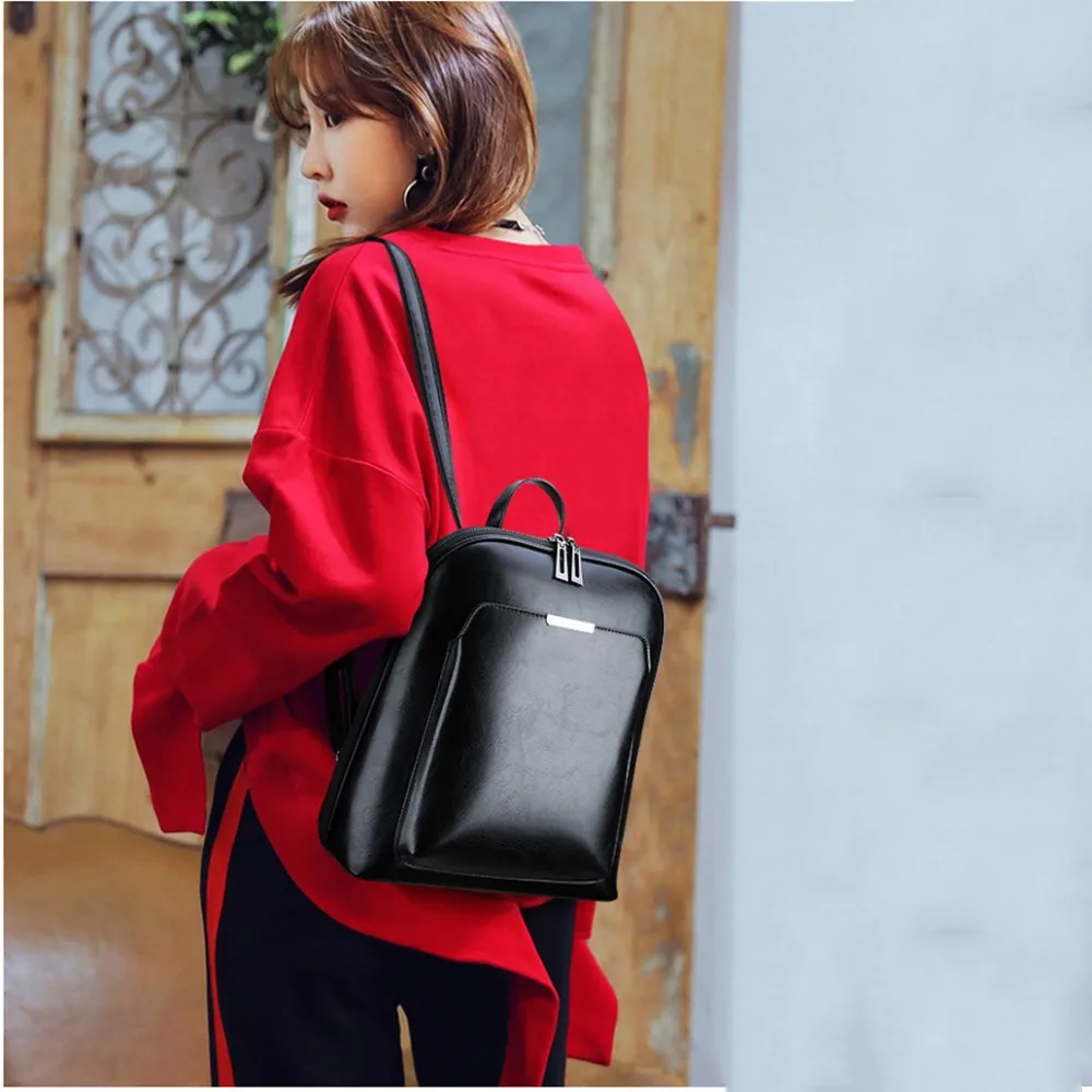 Винтажный женский рюкзак 3 в 1 Молодежные кожаные ранцы для девочек подростков