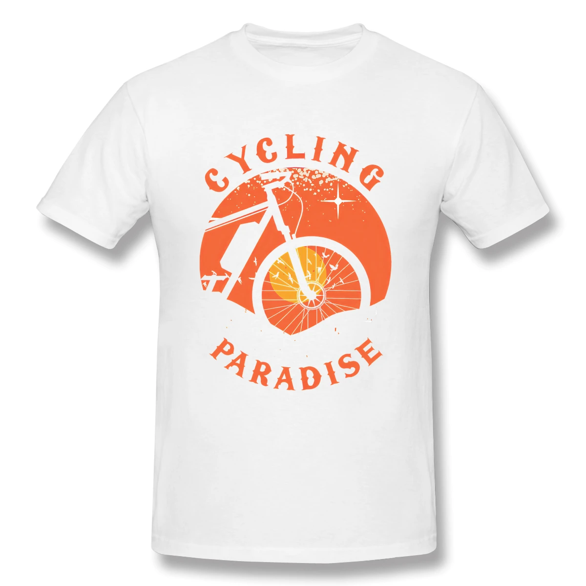 

Cycling Paradise Mountain Biking Cyclist T Shirt Man T Shirt Men Clothing Daily Tees