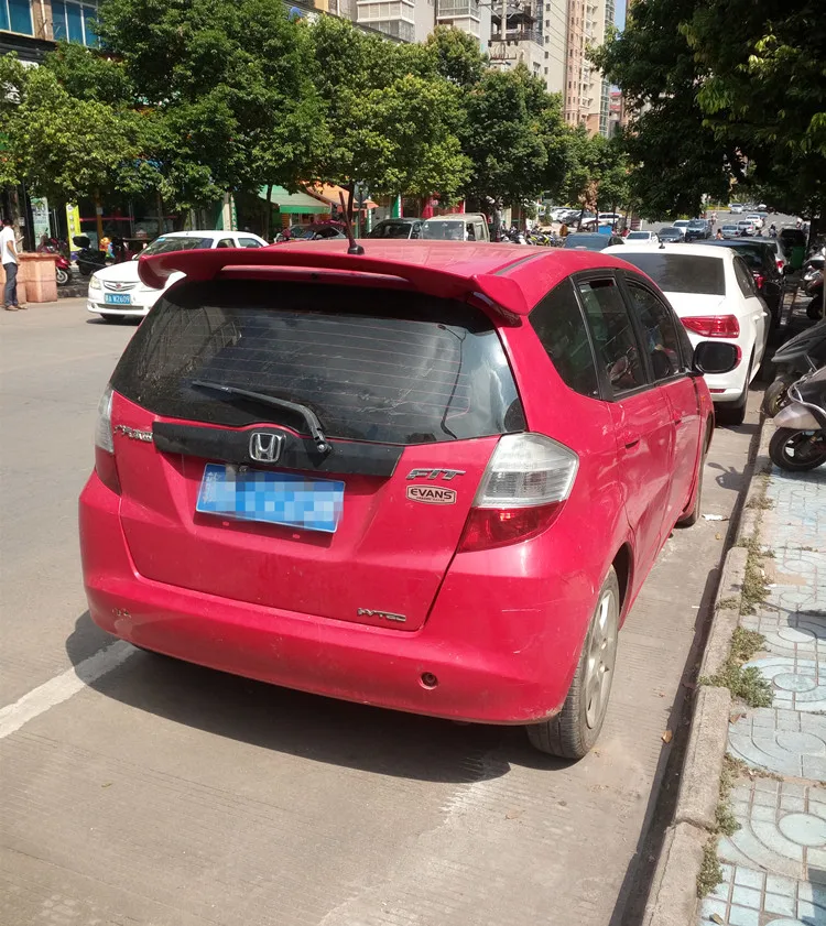 Спойлер для хэтчбека Honda Jazz Fit 2008 2013 высококачественный спойлер из ABS материала