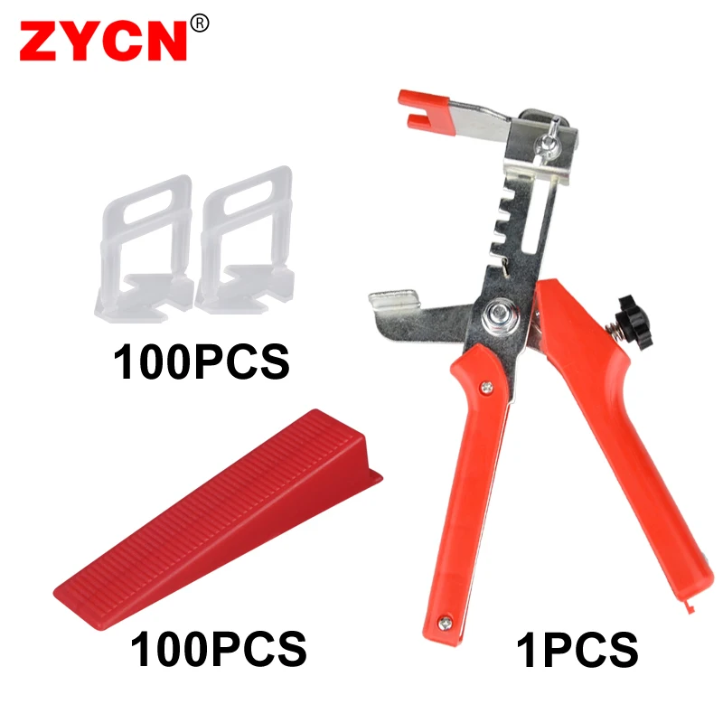 

201Pcs Tile Leveling System 1.0/1.5/2.0/2.5/3.0mm Laying Clips Base Wedges Pliers Floor Wall Alignment Spacer Professional Seam