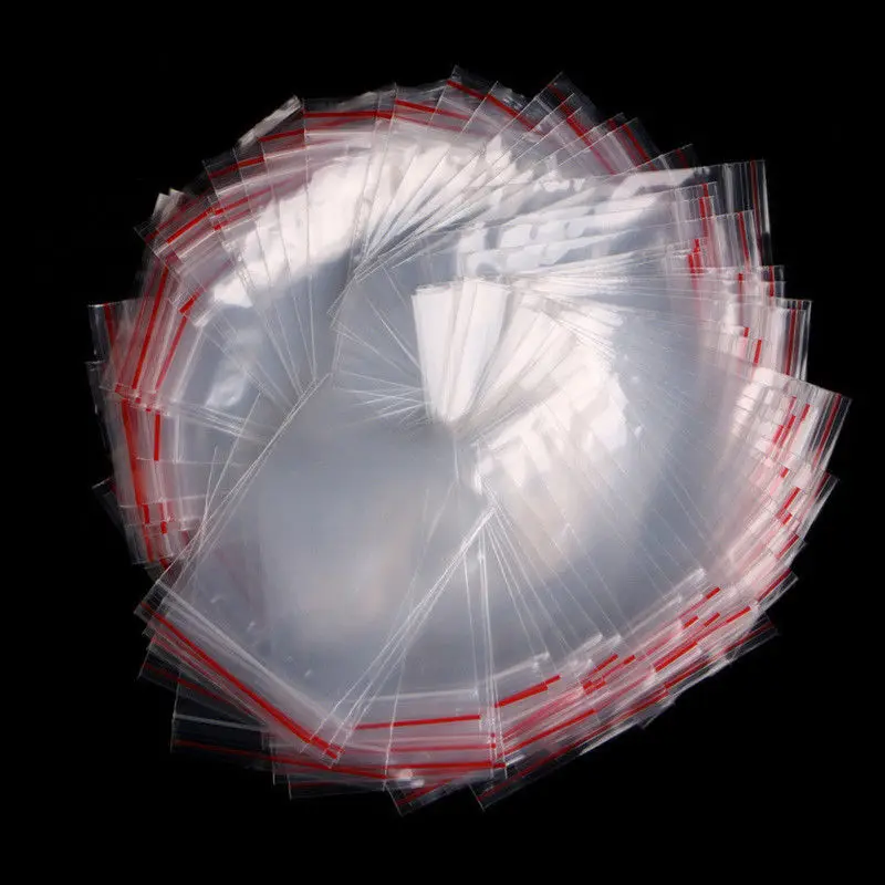 100 шт. многоразовые сумки для хранения с замком молнией органайзер