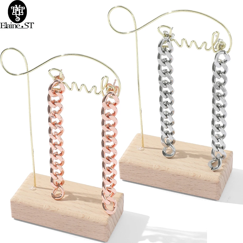 

Оптовая продажа, 10 шт., серьги с токийским призраком, Подвесные серьги из нержавеющей стали в стиле хаджим, коконоя, кубинская цепь Майами, юв...