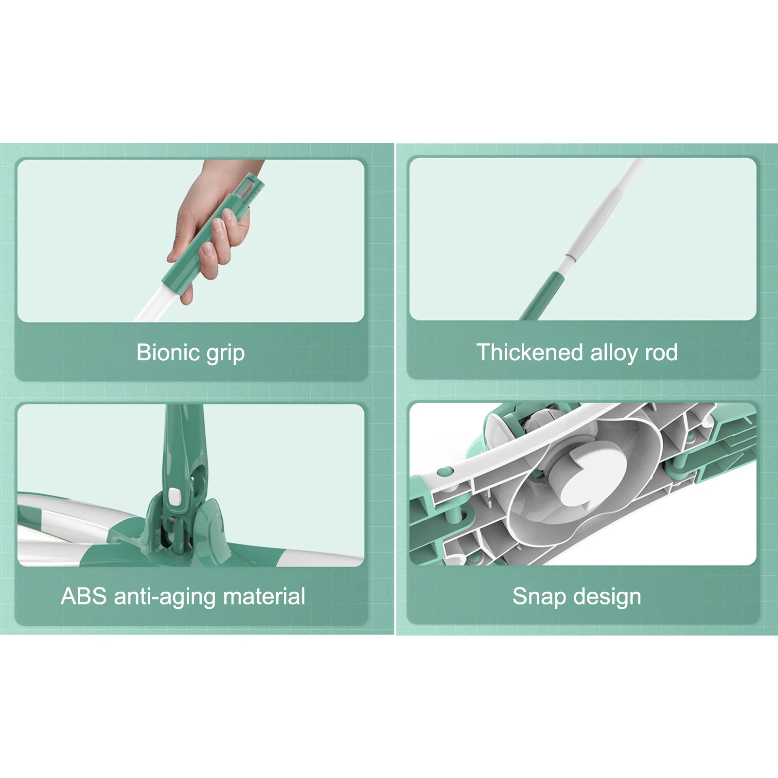 

Floor Telescopic Mop Floor Mop Flat Mop Microfiber Mop X-type Floor Mop X-type With Pad 360 Degree 1 Set 38x15x140cm Microfiber
