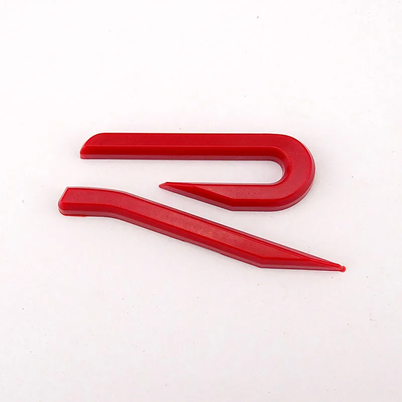 

3d Adhesive ABS Plastic Gloss Black Car Rear door luggage R Logo Badge Emblem Sticker For 2020 Golf 8