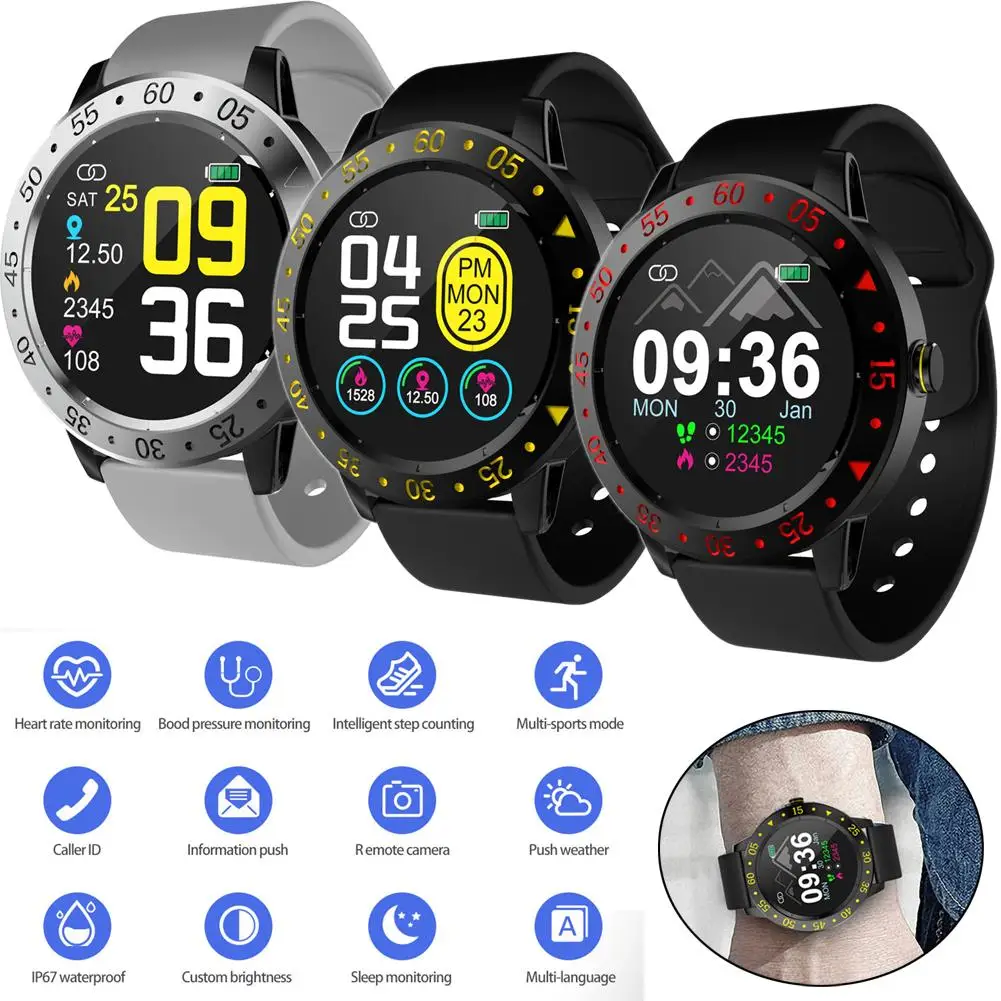 Спортивные фитнес трекер умные часы Bluetooth сообщения звонки напоминание