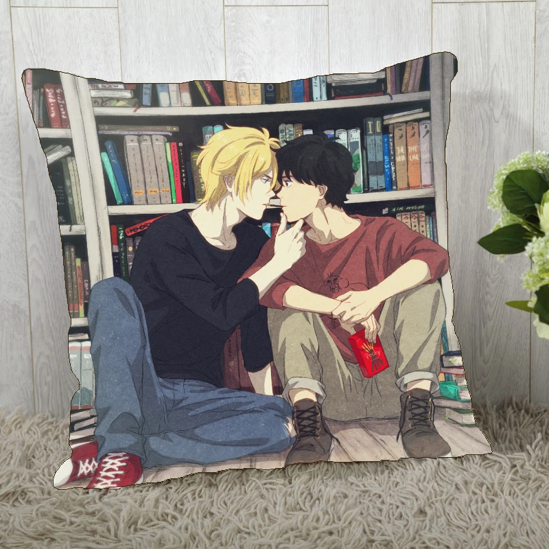Наволочка Bananafish ash с аниме подушкой 40x40 см | Дом и сад