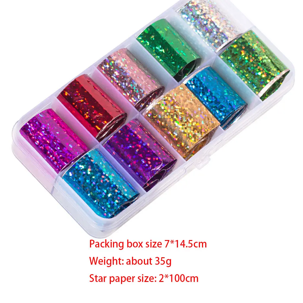 10 дизайн/набор 2*100 см голографическое искусство ногтей Переводные Фольга