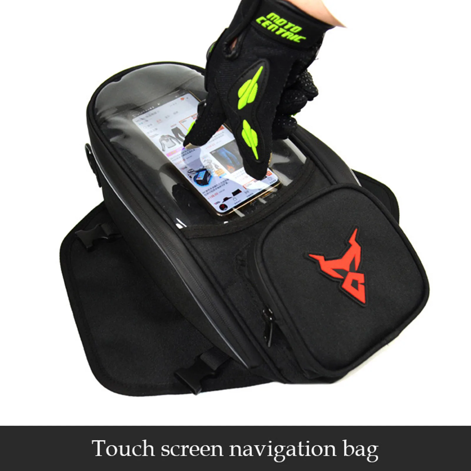 

Touch Screen Motorcycle Bag Fuel Tank Magnetic Bag Scalable Capacity 7Inch Waterproof Motorcycle Navigation Bag